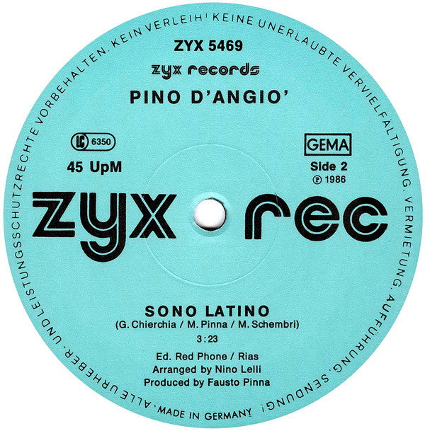 Pino D'Angio'* : È Libero Scusi ? / Sono Latino (12")