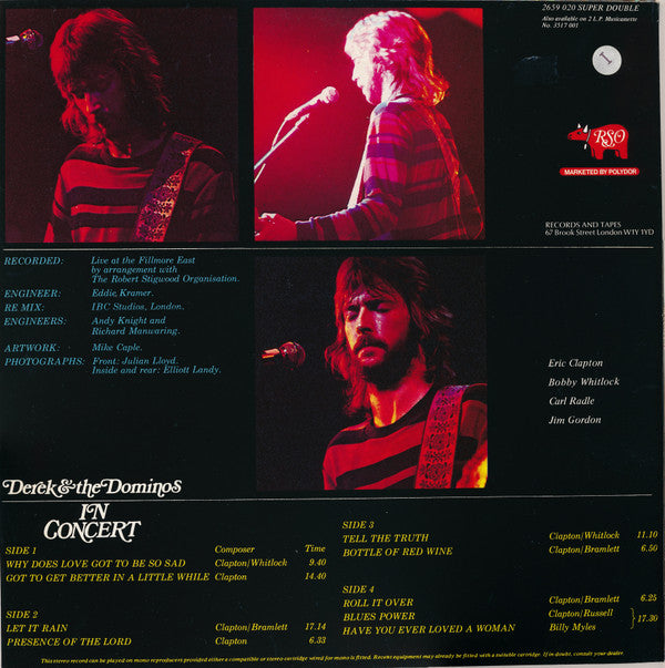 Derek & The Dominos : In Concert (2xLP, Album, RE)