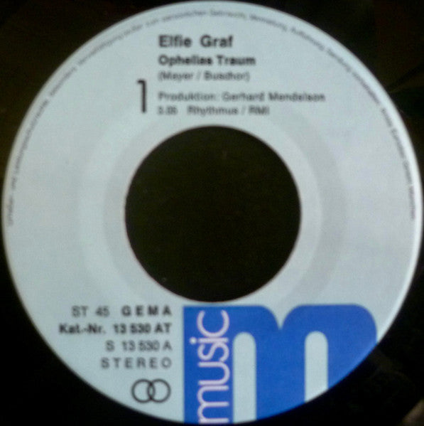 Elfi Graf : Ophelias Traum (7", Single, Promo)