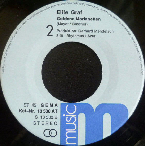 Elfi Graf : Ophelias Traum (7", Single, Promo)