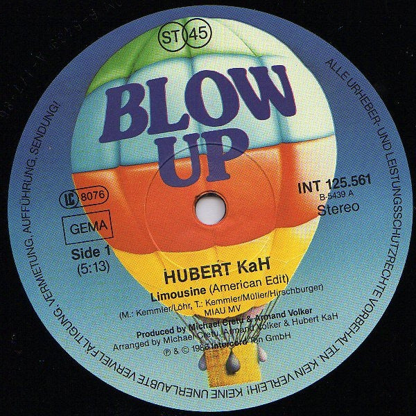 Hubert KaH : Limousine (American Edit) (12", Maxi)