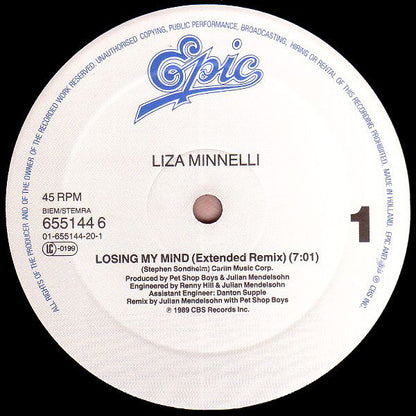 Liza Minnelli : Losing My Mind (12", Maxi)