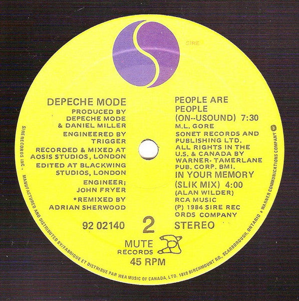 Depeche Mode : People Are People (Different Mix) (12", Maxi)