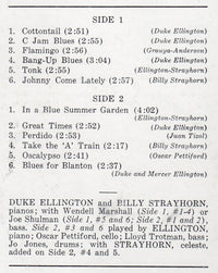 Duke Ellington / Billy Strayhorn : Piano Duets (LP, Comp, Mono, RM)