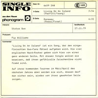 Status Quo : Living On An Island (7", Single)