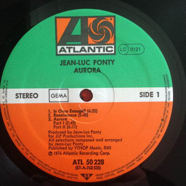 Jean-Luc Ponty : Aurora (LP, Album)