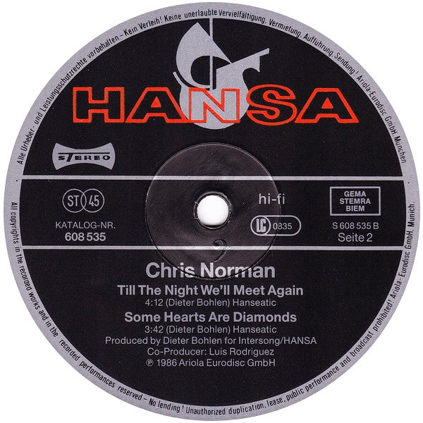 Chris Norman : Some Hearts Are Diamonds (12", Maxi)