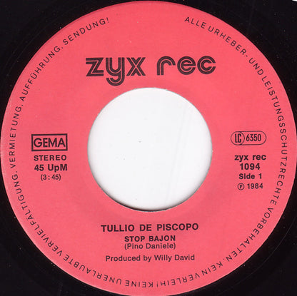 Tullio De Piscopo : Stop Bajon (Club Mix) (7", Single)