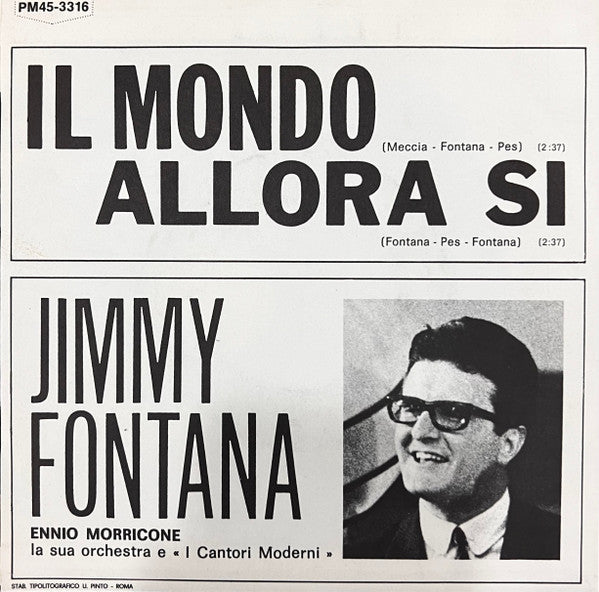 Jimmy Fontana : Il Mondo (7", Single, Mono)
