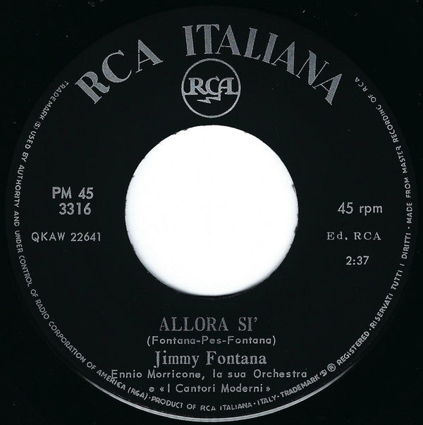 Jimmy Fontana : Il Mondo (7", Single, Mono)