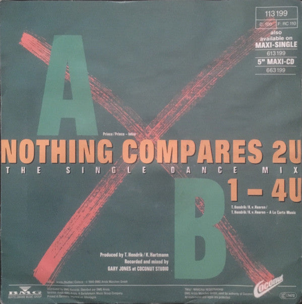 Chyp-Notic : Nothing Compares 2U (The Single Dance Mix) (7", Single)