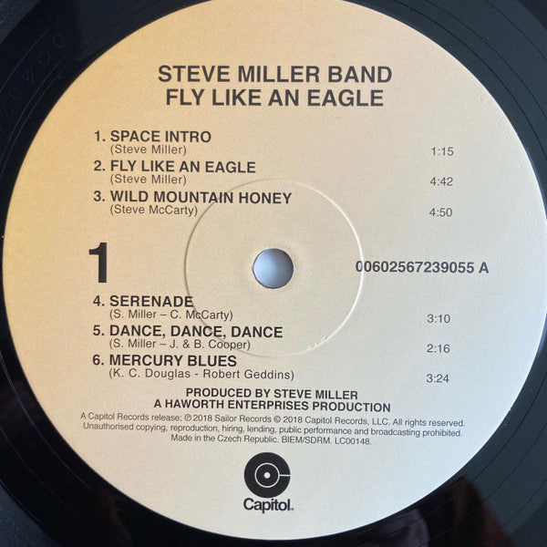 Steve Miller Band : Fly Like an Eagle (LP, Album, RE, RM, 180)