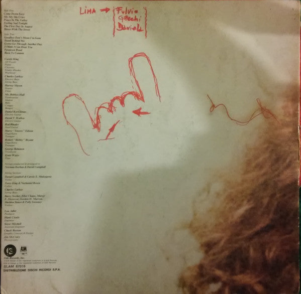 Carole King : Rhymes & Reasons (LP, Album, Gat)