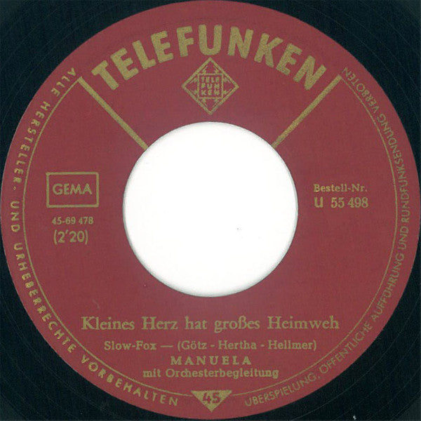 Manuela (5) : Schuld War Nur Der Bossa Nova (7", Single, Rou)