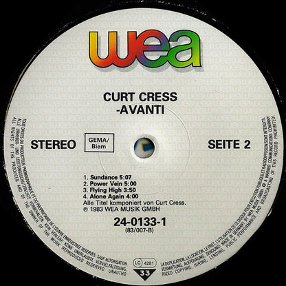 Curt Cress : Avanti (LP, Album, RP)