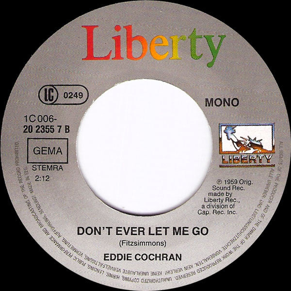 Eddie Cochran : C'Mon Everybody (7", Single, Mono)