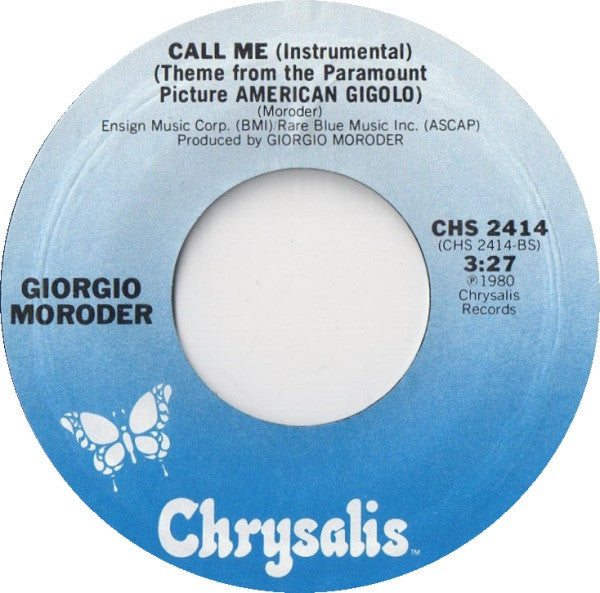 Blondie : Call Me (7", Single, Styrene, Pit)
