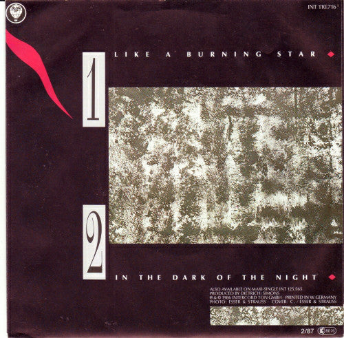 Jessica (2) : Like A Burning Star (7", Single)
