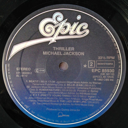 Michael Jackson : Thriller (LP, Album, Club, Gat)