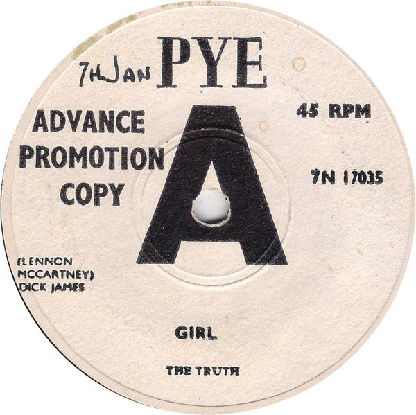 The Truth (5) : Girl (7", S/Sided, Promo)