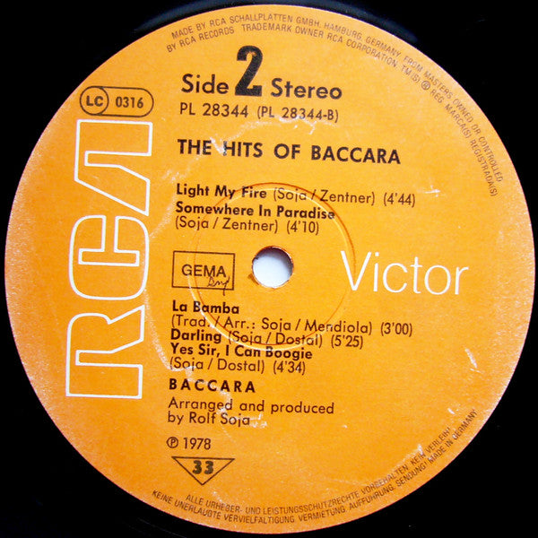Baccara : The Hits Of Baccara (LP, Comp, Gat)