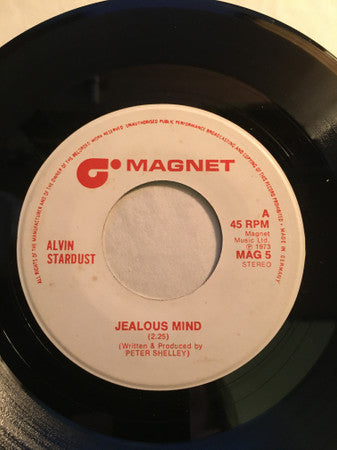 Alvin Stardust : Jealous Mind (7", Single, Lar)