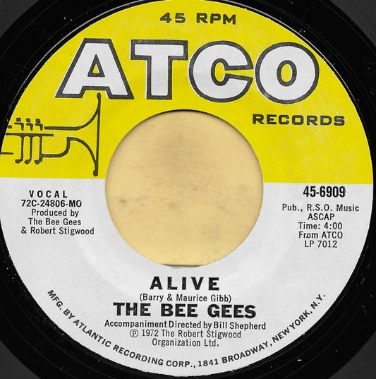 The Bee Gees* : Alive (7", Single, MO-)