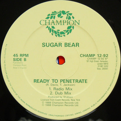 Sugar Bear : Don't Scandalize Mine / Ready To Penetrate (12")