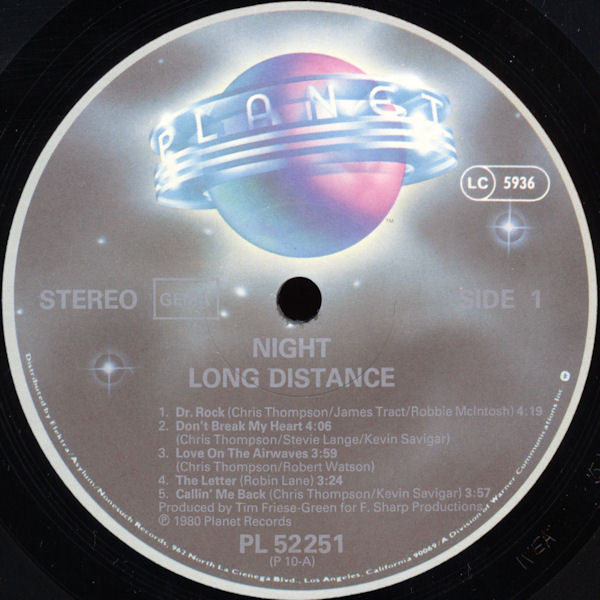 Night : Long Distance (LP, Album)