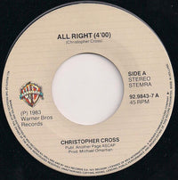 Christopher Cross : All Right (7", Single)