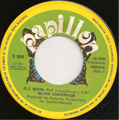 Silver Convention : Fly, Robin, Fly (7", Single)
