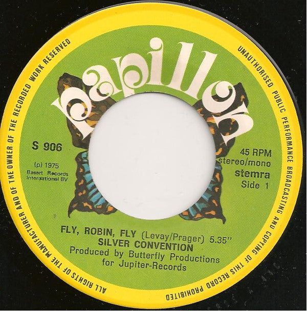 Silver Convention : Fly, Robin, Fly (7", Single)
