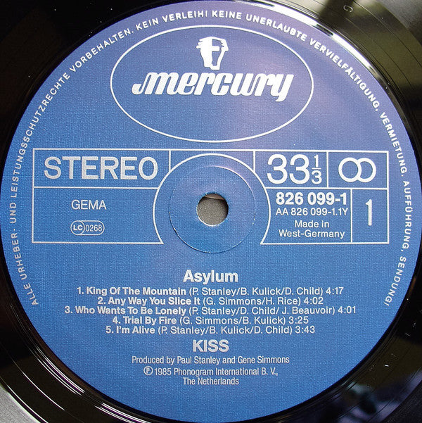 Kiss : Asylum (LP, Album)