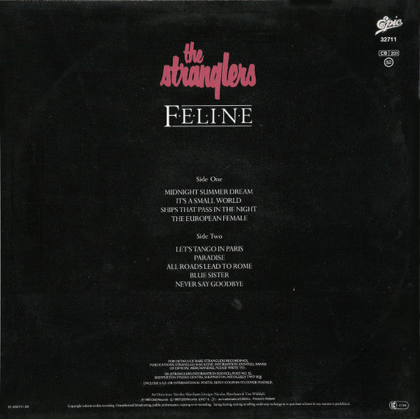 The Stranglers : Feline (LP, Album, RP)