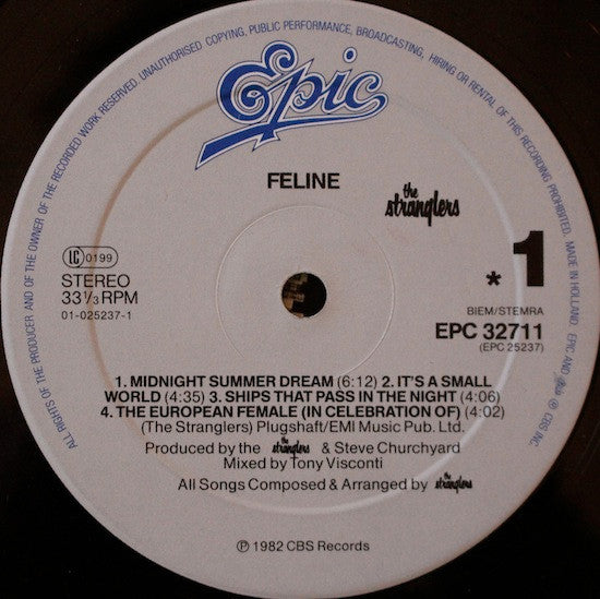 The Stranglers : Feline (LP, Album, RP)