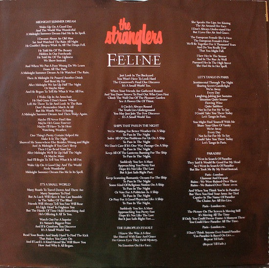 The Stranglers : Feline (LP, Album, RP)