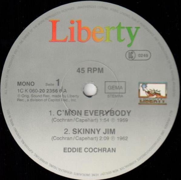 Eddie Cochran : C'Mon Everybody (12", Mono)