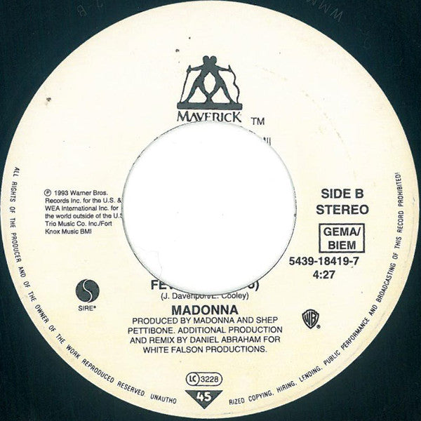 Madonna : Rain (7", Single, Lar)