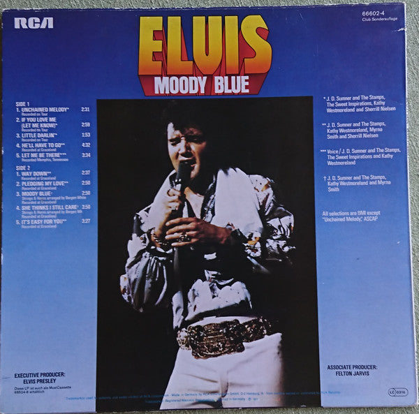 Elvis Presley : Moody Blue (LP, Album, Club, bla)