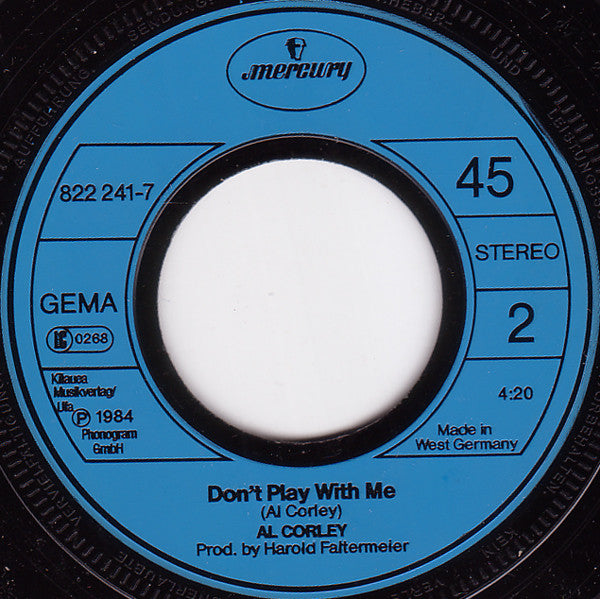 Al Corley : Square Rooms (7", Single)