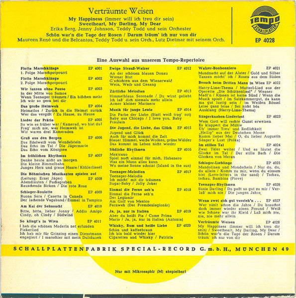 Various : Verträumte Weisen (7", EP, Mono)