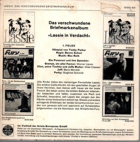 Teddy Parker (2) : Das Verschwundene Briefmarkenalbum - Lassie In Verdacht (7", Mono)