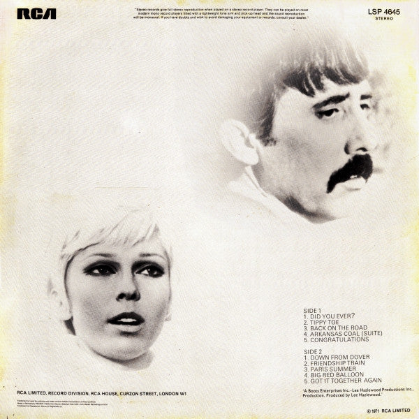 Nancy Sinatra & Lee Hazlewood : Did You Ever? (LP, Album)