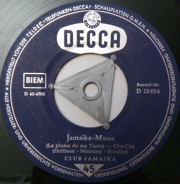 Club Jamaika : Milch Von Der Cocosnuß / Jamaika-Mama (7")