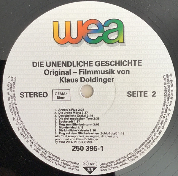 Klaus Doldinger : Die Unendliche Geschichte (Das Album - Original Filmmusik) (LP, Album, RE)