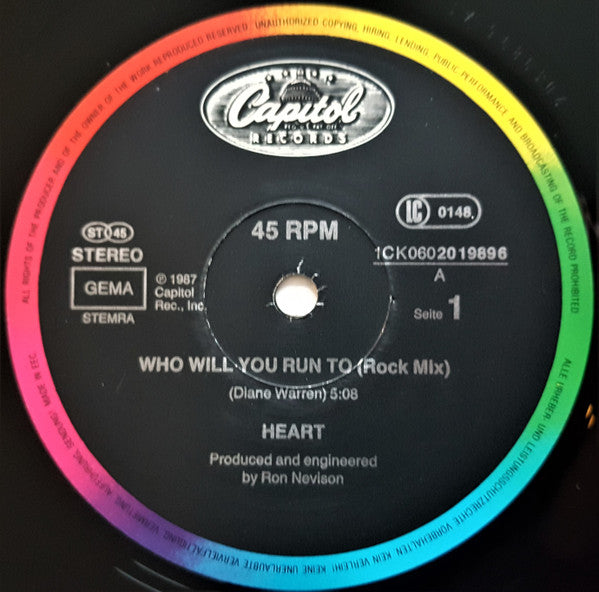 Heart : Who Will You Run To (Rock Mix) (12", Single)