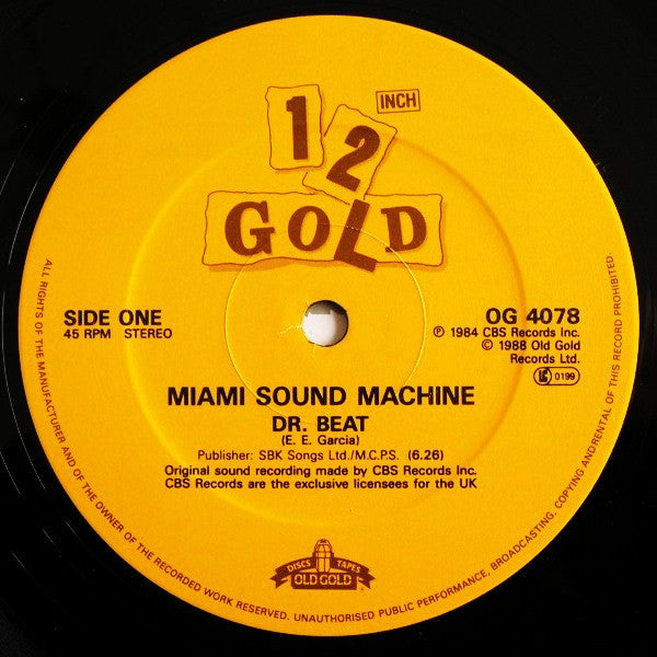 Miami Sound Machine : Dr. Beat / Bad Boy (12")