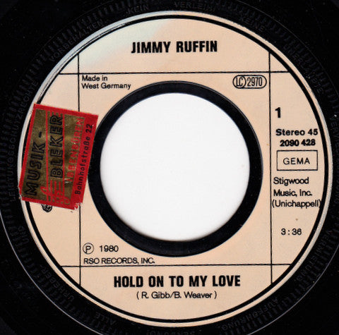 Jimmy Ruffin : Hold On To My Love (7", Single)