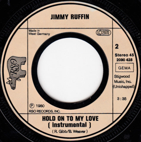 Jimmy Ruffin : Hold On To My Love (7", Single)