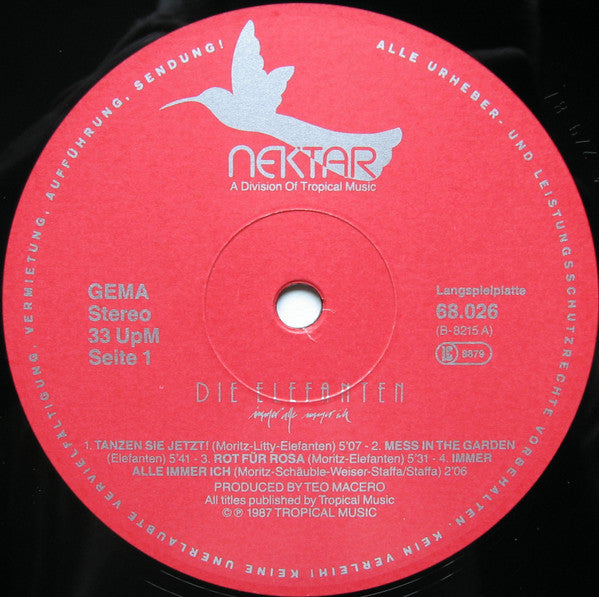 Die Elefanten : Immer Alle Immer Ich (LP, Album)